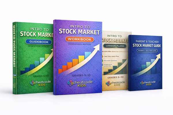 Stock Market Homeschool Curriculum Bundle (Grades 5-10) | 4-Book Set